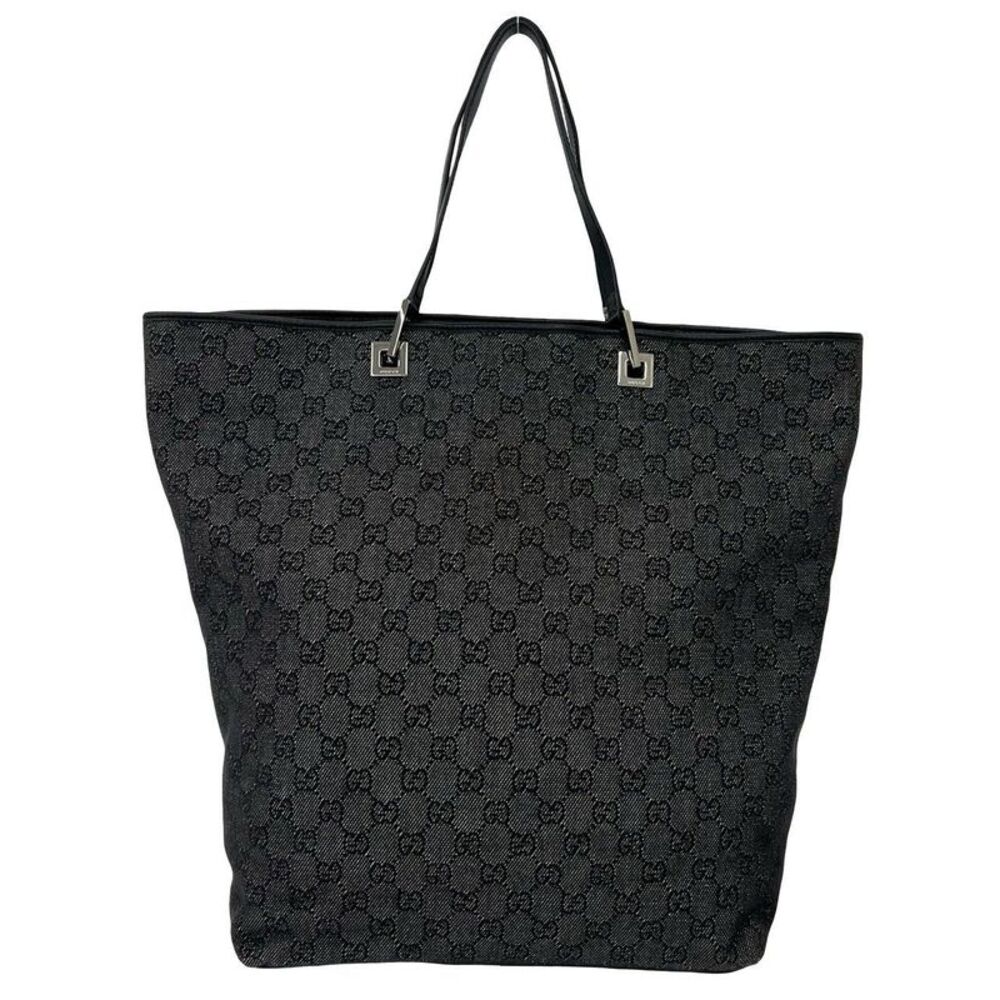 Gucci GG Canvas Leather Tote Bag